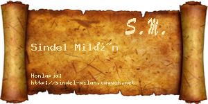 Sindel Milán névjegykártya