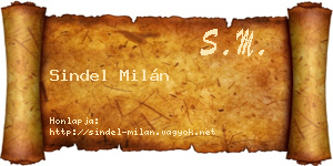 Sindel Milán névjegykártya